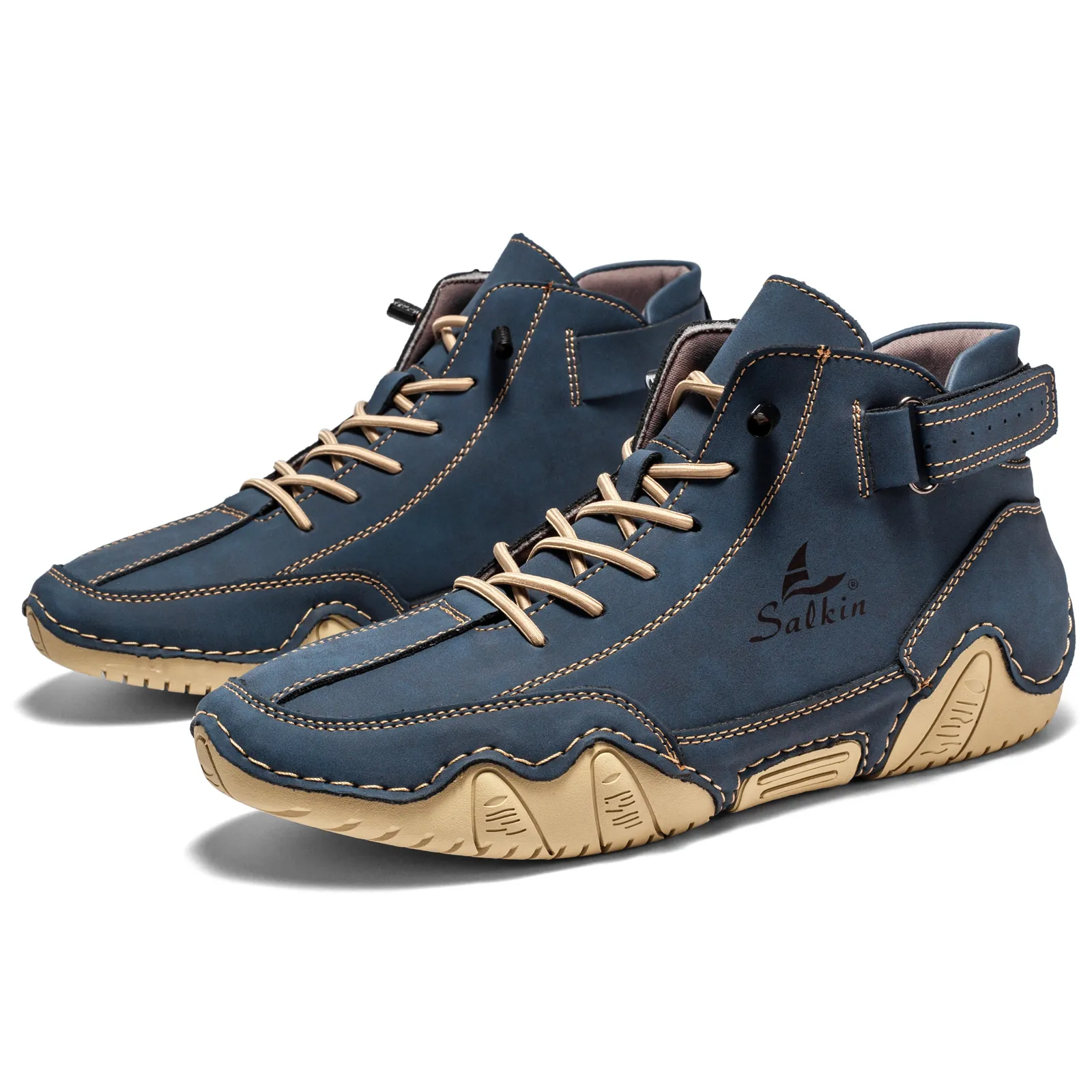 Nuovo 2024 Design fatto a mano Sneakers Uomo Outdoor Casual Pelle Uomo Scarpe Stivaletti Traspirante Vendita calda_voghion.com