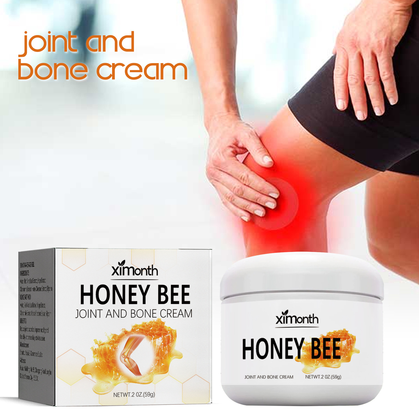 Crema para el cuidado corporal con veneno de abeja 2024 para aliviar el dolor en las manos, los pies, los músculos, la columna lumbar y las articulaciones por estar sentado durante mucho tiempo_voghion.com