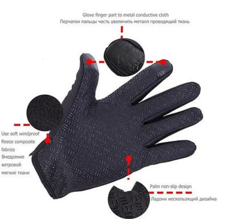 Five Fingers Gloves Winter for Men Women Warm Tactical Toucreen Waterproof Hiking Skiing Fishing Cycg Snowboard Non slip_voghion.com
