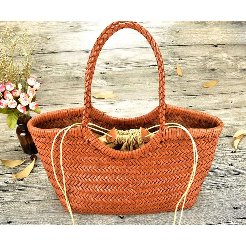 100 % natürliches Rindsleder, handgewebt, handgefertigt, kleine, handgefertigte Damenhandtasche, exquisite Tragetasche, Dating, Shopping_voghion.com