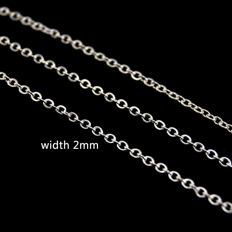 Collana girocollo da donna in argento sterling placcato Rolo O, catena in acciaio inossidabile, vendita al metro, collares de moda 2022._voghion.com