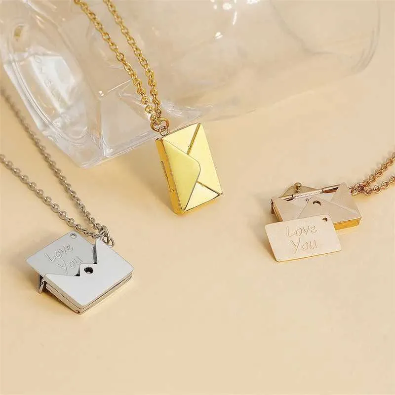Halsband Dammode Kärleksbrev Hänge Halsband Utsökt Personlighet Kuvertprydnad Årsdag Födelsedag_voghion.com