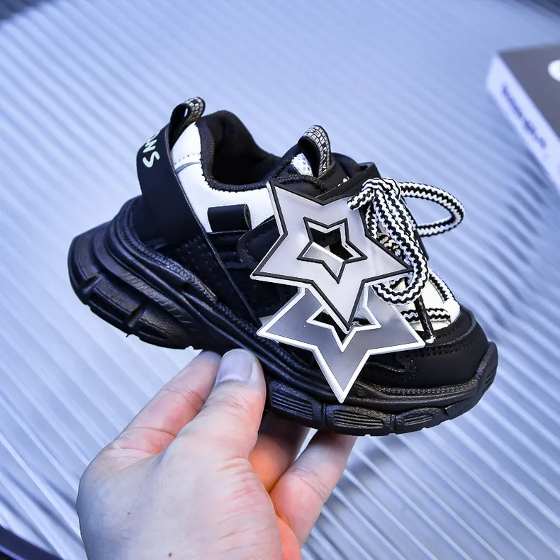 Scarpe da ginnastica casual eleganti per bambini a forma di stella Decos, comode e antiscivolo, da jogging per bambini, Littlesprouts per ragazze_voghion.com