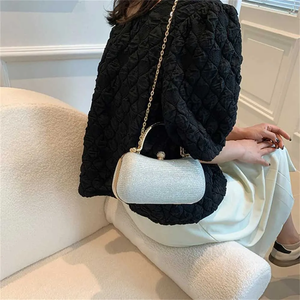 Mini Shoulder Cross 2024 Hit Party Evening Handbag and Wallet Womens Travel Clutch Shining Dinner Bag Y241019_voghion.com