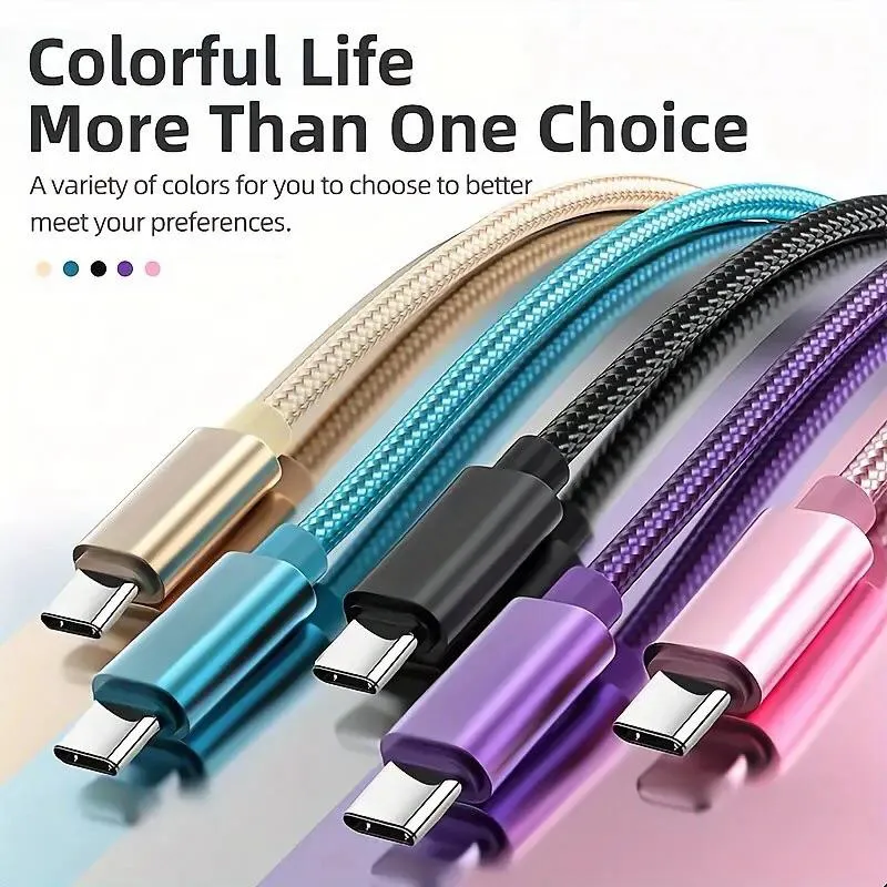 1M 2Ft 2M 6Ft 3M 10Ft To Type Nylon Braided Data Suitable For IPhone 16 15 Plus Pro Max Android Samsung To C Fast_voghion.com