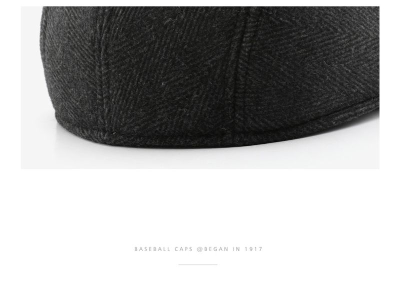 Béret unisexe pour homme, couleur unie, style vintage, chapeau de grand-père, pour l'extérieur, les voyages, chaud, coupe-vent_voghion.com