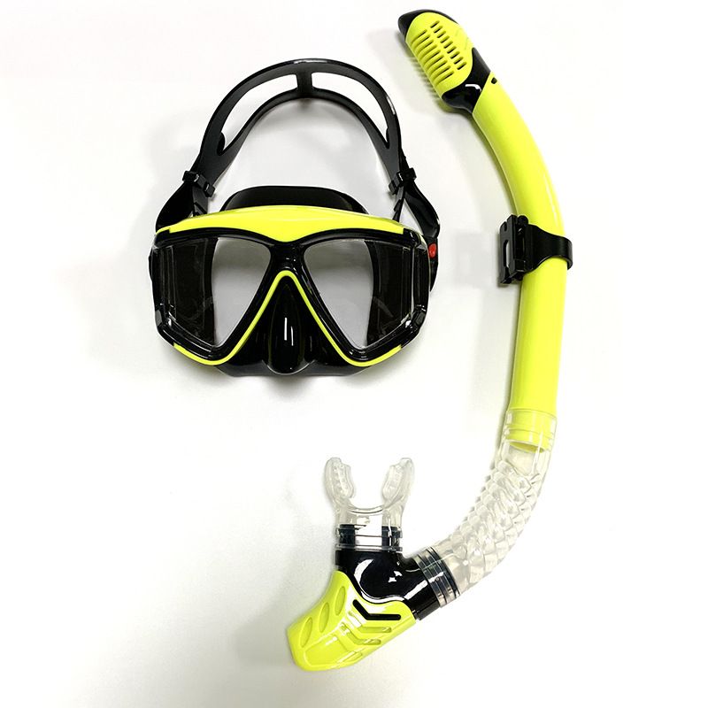 Snorkelkit Dykglasögon för vuxna, silikonspeglar med stor båge, kan utrustas med MYA-linser för snorkling._voghion.com