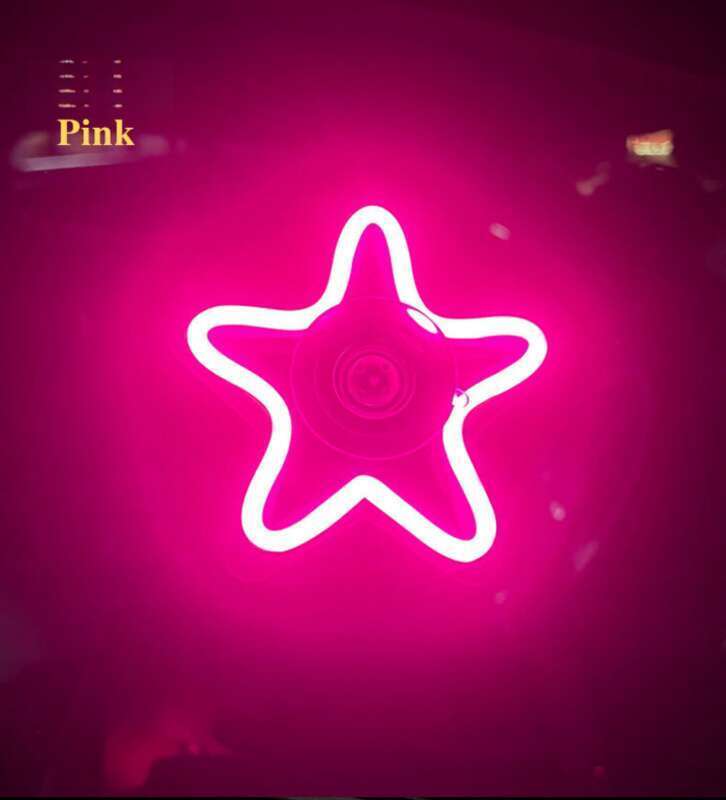 Car Windows, Neon Pentagram Interior Modification, Luminous LED Ambient Lights, DIY Cigarette Lighter Tray_voghion.com