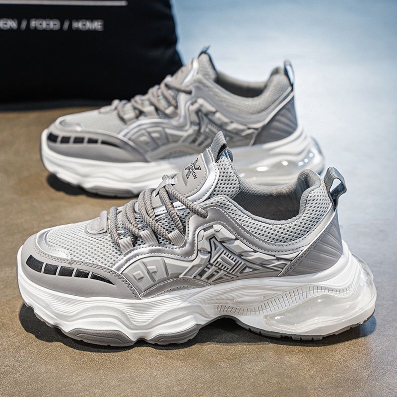 Daddy men 2024 autumn and winter new fashion ins thick sole increase casual sports shoes_voghion.com