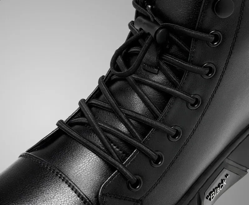 Motorcycle High Top Boots Leather Waterproof Men Safety Boots_voghion.com