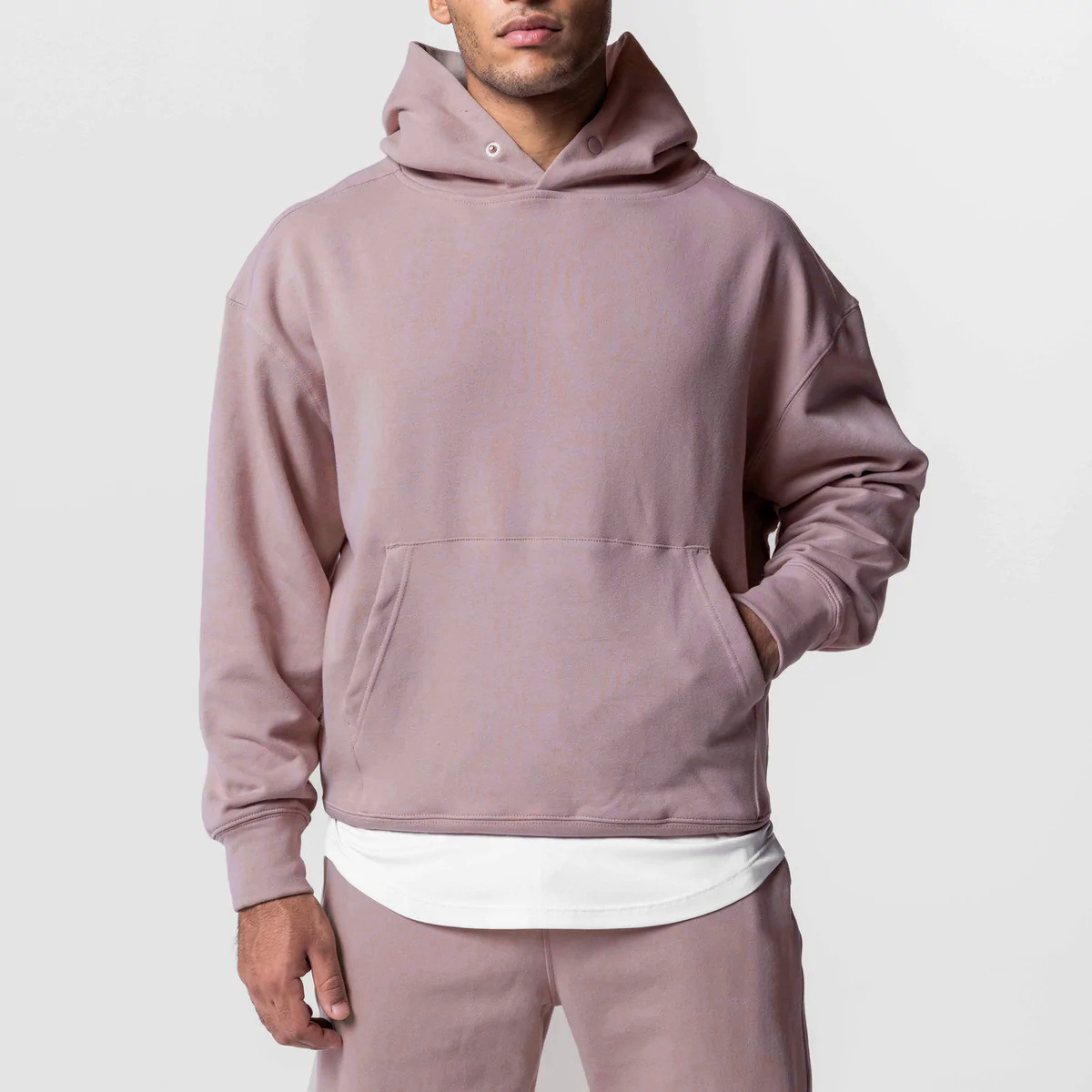 Set di pantaloni da corsa fitness da uomo in due pezzi per sport e tempo libero in cotone_voghion.com