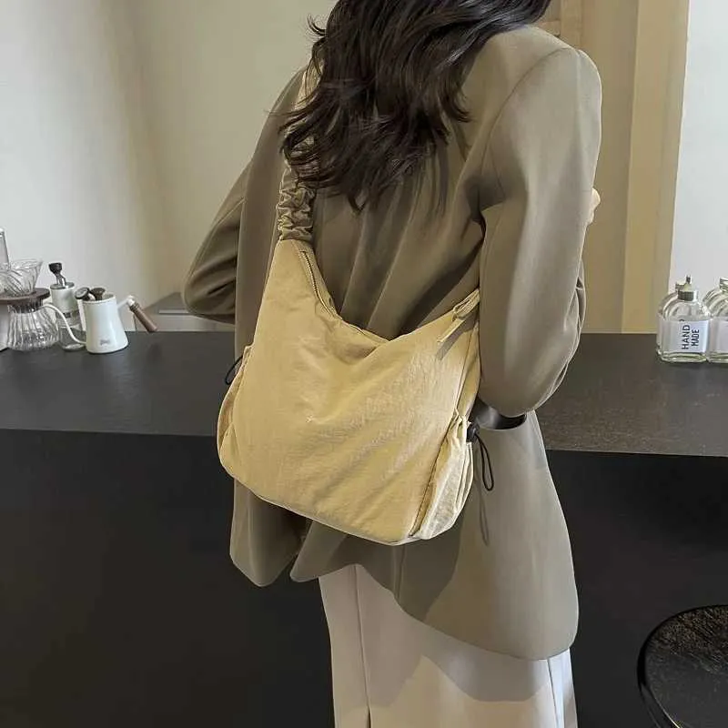 Dames schoudertas hobo tas shopper van zachte stof_voghion.com