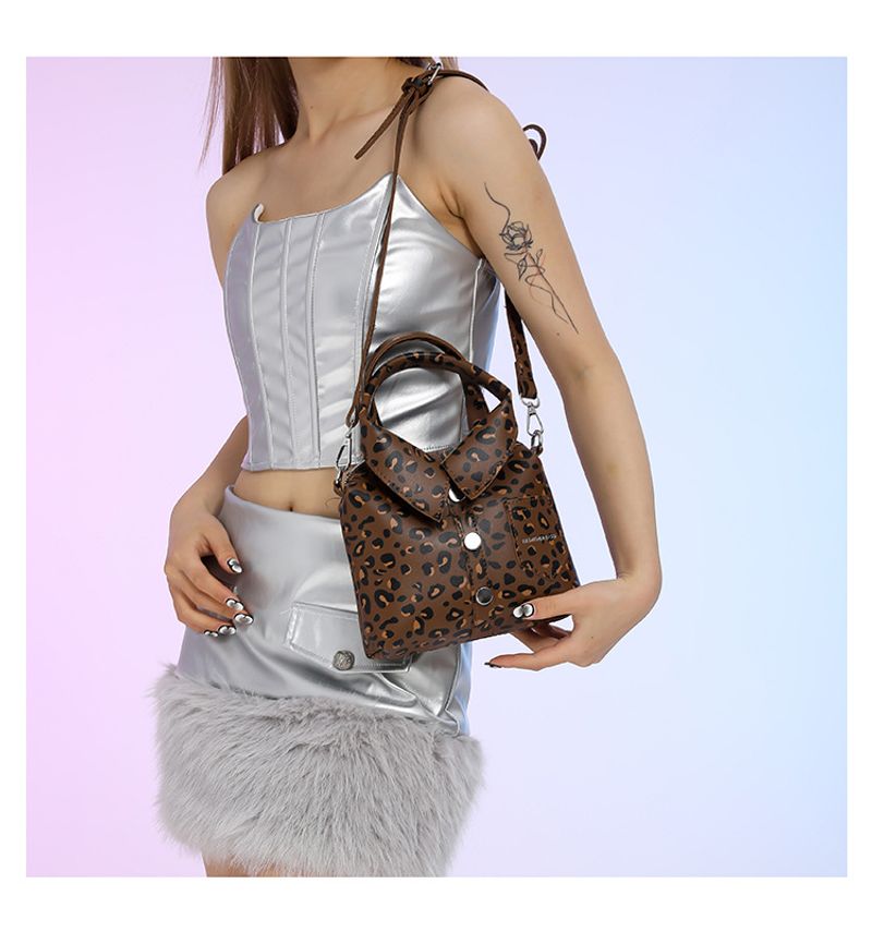 2024 neue PU trendige personalisierte täglic Leopardenmuster kleine Tasc einfac Damentasc Umhängetasc_voghion.com
