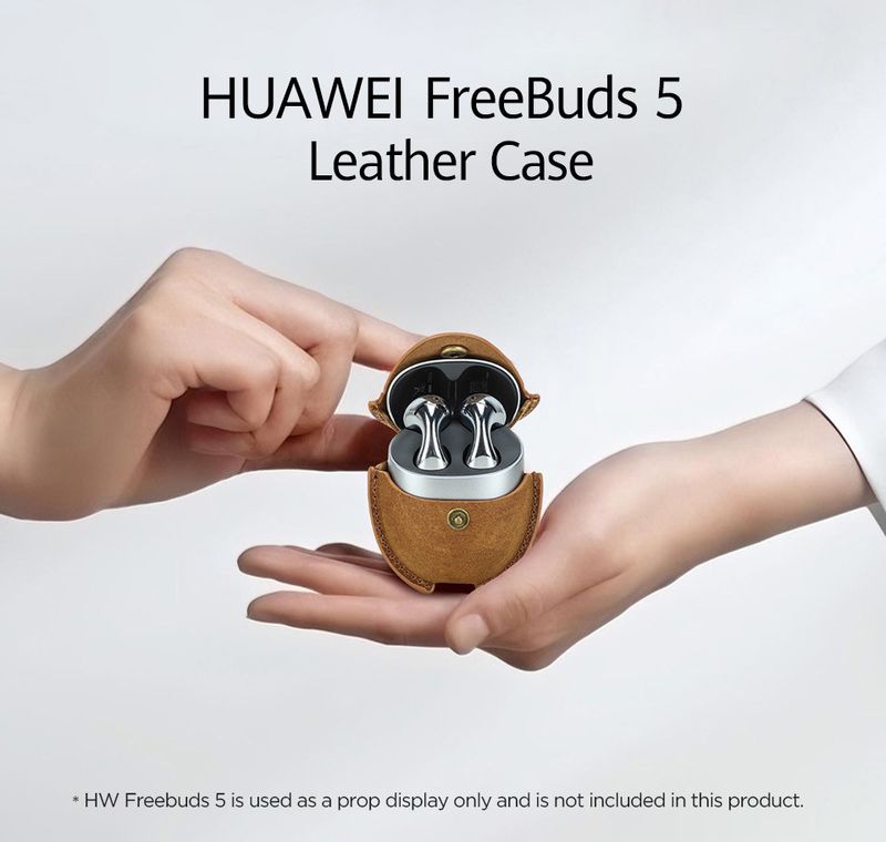 Potrivit pentru noua husă Huawei FreeBuds5, husă de protecție portabilă anti-cădere din piele de vacă pentru căști Bluetooth_voghion.com