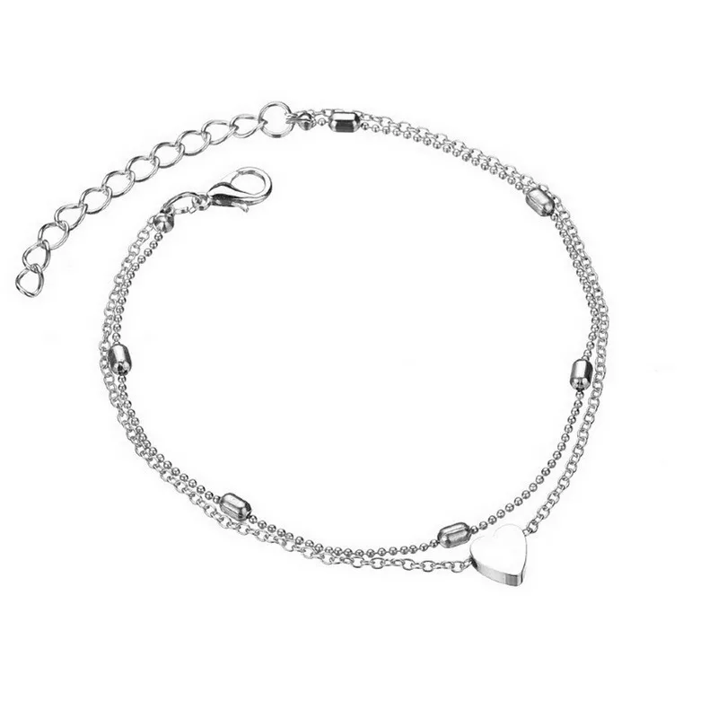 Chaînes Sexy Été Mode Amour Collier Femme Chaîne En Os Plaqué Or Coeur Cou Bijoux De Corps Bracelet De Cheville Ornement_voghion.com