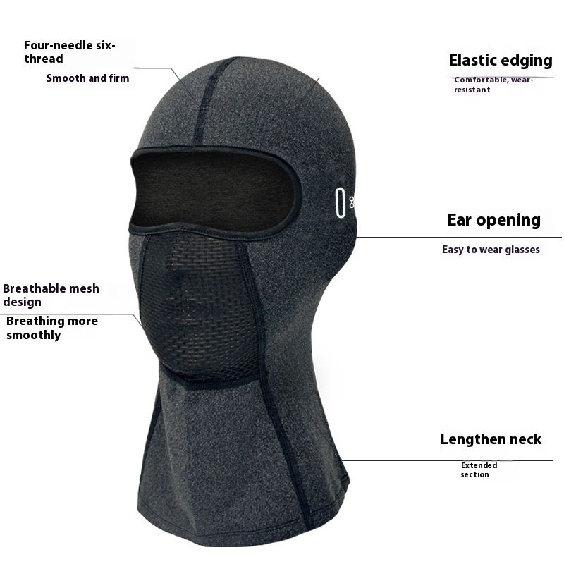 Ice Silk Black Summer Mask voor heren Outdoor motorrijuitrusting Nekbescherming, winddichte zonnebrandcrème Hoofd_voghion.com