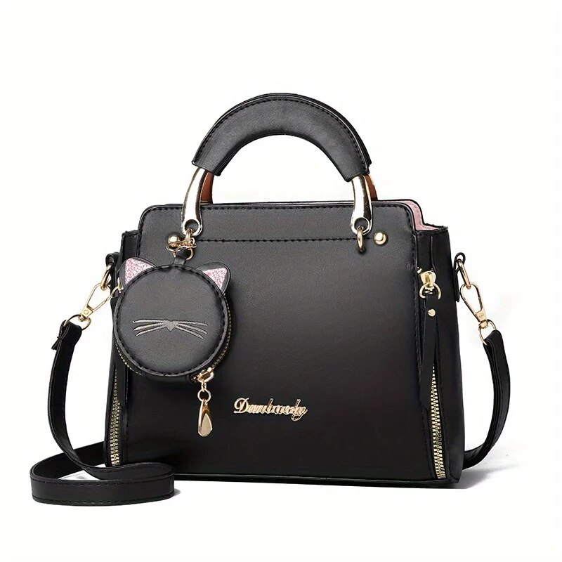Borsa a mano alla moda per donna Borsa a tracolla da donna Borsa a tracolla a tracolla Borsa per gatti Shopping_voghion.com