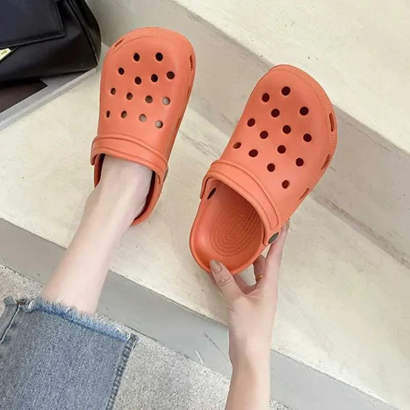 Módní nepromokavé pantofle pro ženy, letní venkovní pantofle, měkká podrážka, zahradní boty, vnitřní kojící dřeváky, sandály S60711_voghion.com