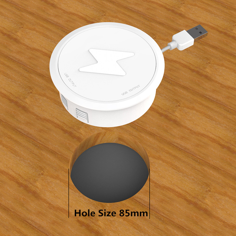 20W Qi Fast Wireless Charger Built in Desktop Embedded Wireless Phone Charger For iPhone Samsung Huawei Bedside table Furniture_voghion.com