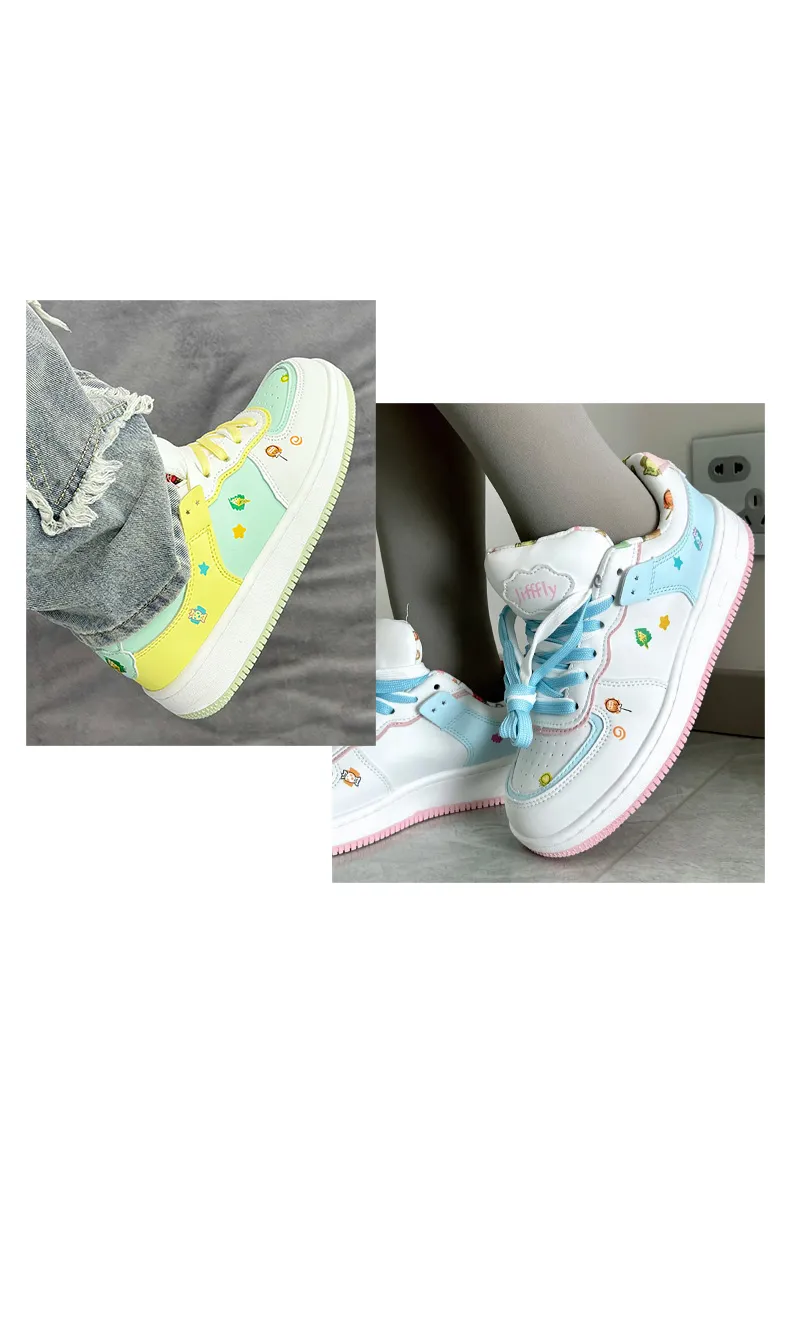 Skateboard 2025 Neue weiße Schuhe für Mädchen und Studentinnen mit dicker Sohle und vielseitigem Stil Designer-Schuhe Sneakers Trainer_voghion.com