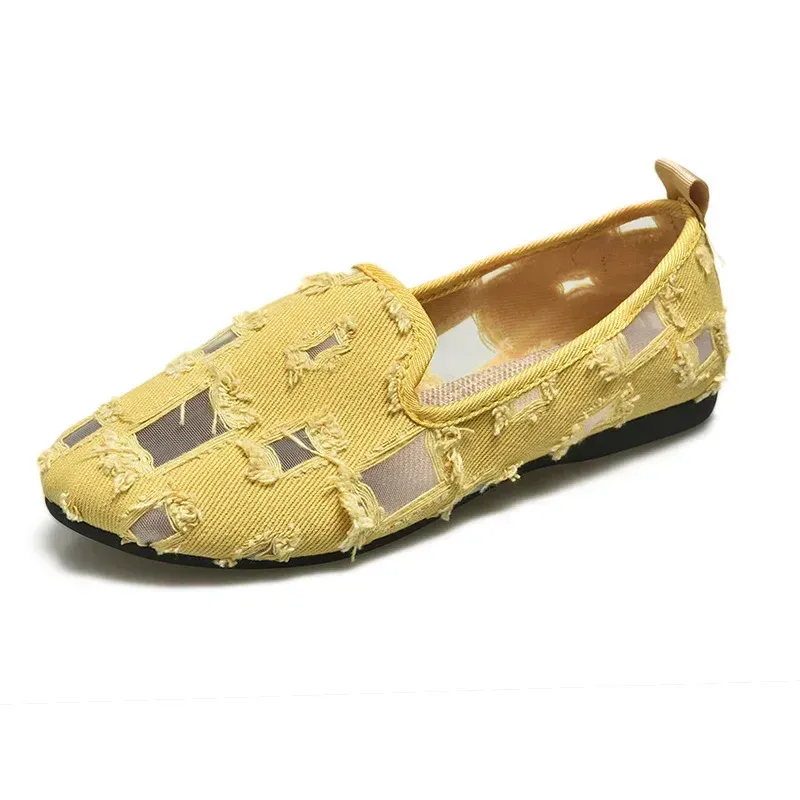 Scarpe casual da donna in tessuto traforato con fondo piatto in rete, estive, traspiranti, di grandi dimensioni, singole, da donna_voghion.com