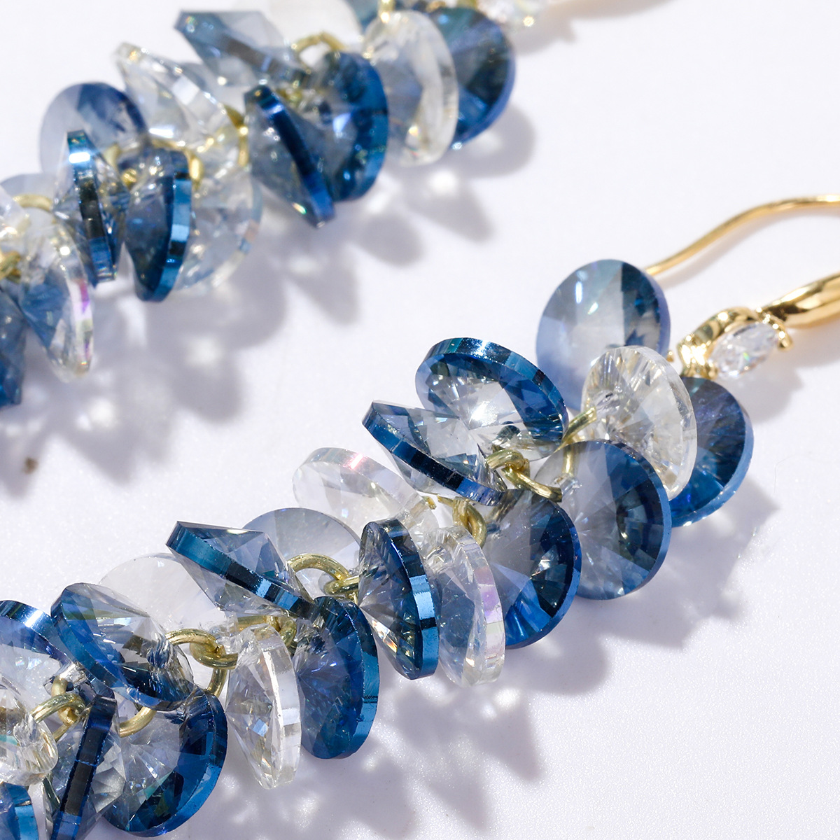 Long Crystal Drop Earrings Colorful Statement Jewellery For Women_voghion.com