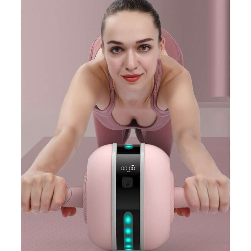 Q8F Intelligent Automatic Rebound Home Big And Thin Belly Fitness Equipment Silent Abdominal Wheel Male_voghion.com