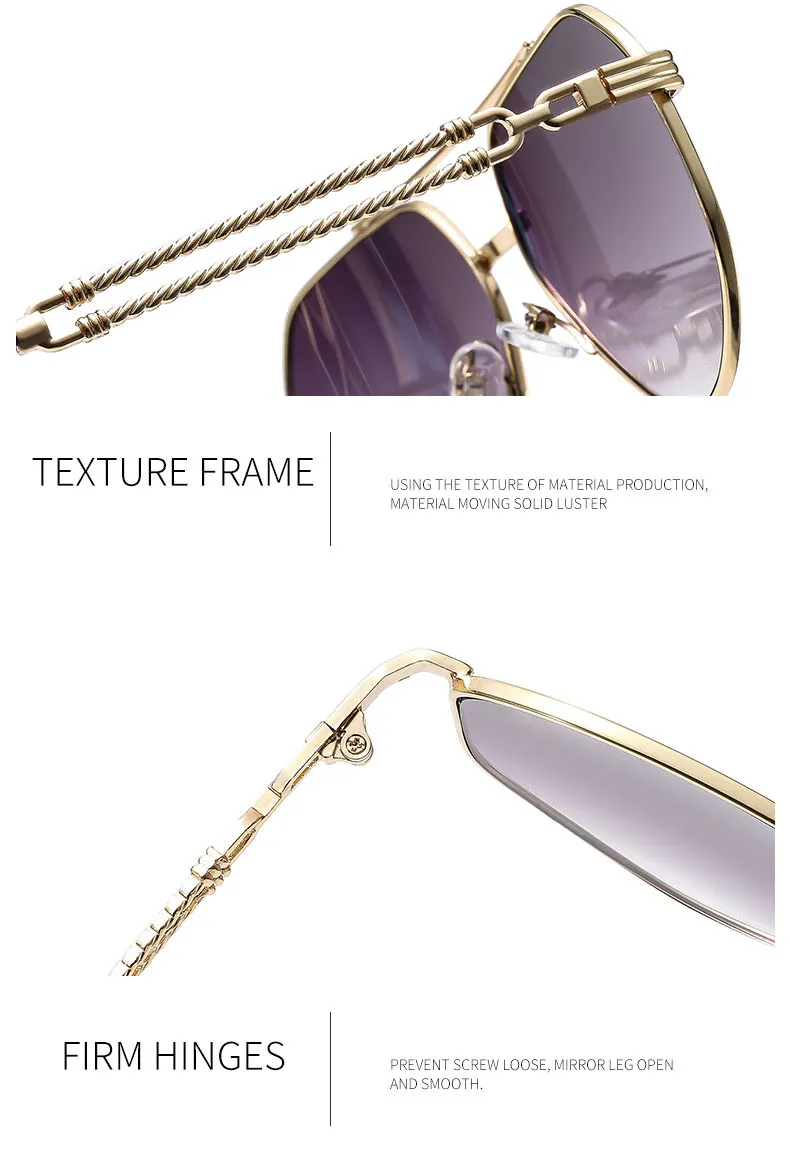 Sonnenbrillen 2024 Mode Männer Polygonal Metall Doppelstrahl Trendy Personalisierte Fahrbrille Licht UV400_voghion.com