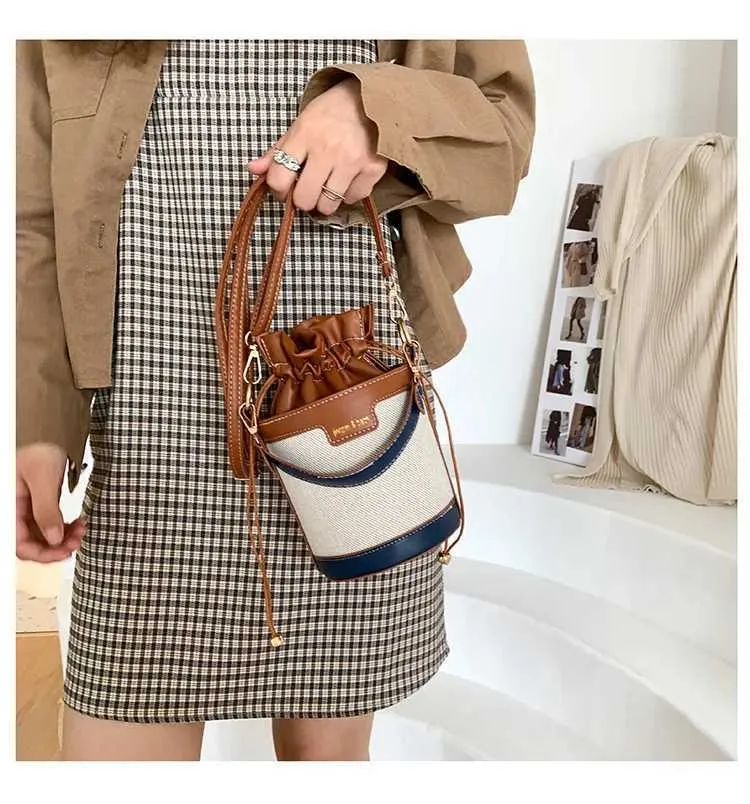 Damen Umhängetasche Cyder PU Leder Bucket Crossbody Bag Lässige Drstring Handtaschen Geldbörse für Reisen Shoppin241104_voghion.com