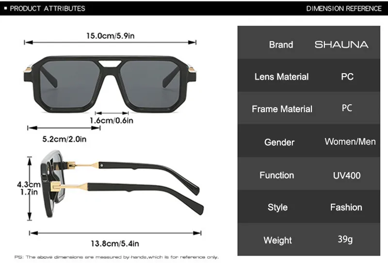 Sunglasses Square Gradient Uv400 Women And Men Retro Polygon Shades_voghion.com