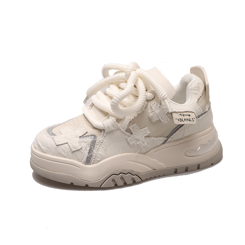 Small and niche cross stitching design, dad shoes, women's Instagram style, contrasting colors, trendy increase, thick_voghion.com