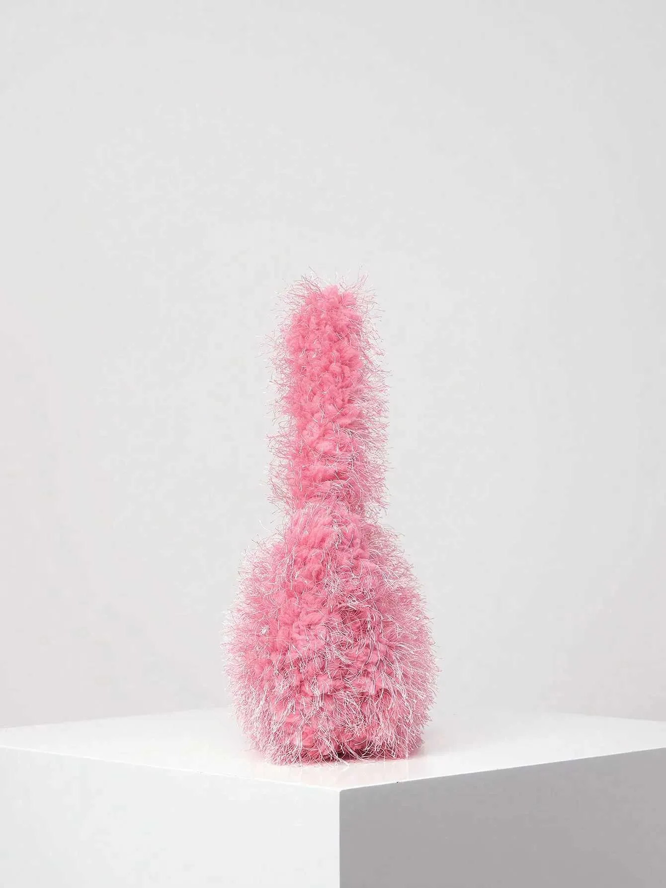 Sac à bandoulière en peluche Y2K de couleur unie en forme de croissant, simple, tout-en-un, joli sac à main pour femme C241106_voghion.com