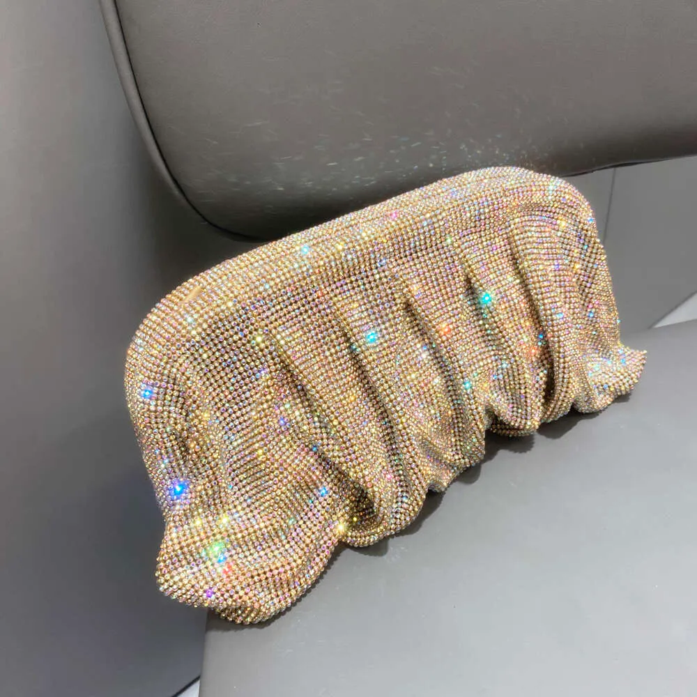 Robe de soirée Rhies à poignée brillante, nouveau portefeuille pliable et sac à main de créateur pour fête de mariage de haute qualité_voghion.com