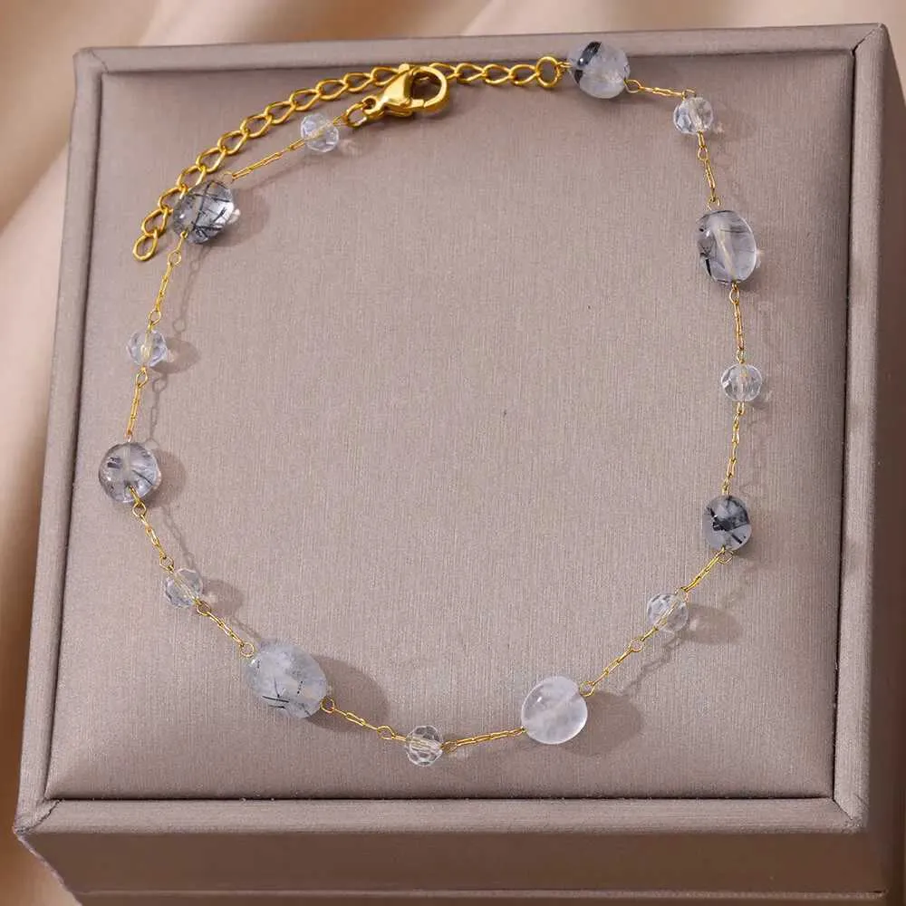 Charm Armbänder Weiß Opal Stein Fußkettchen Für Frauen Gold Farbe Edelstahl Fußkettchen Armband Neue Sommer Strand_voghion.com