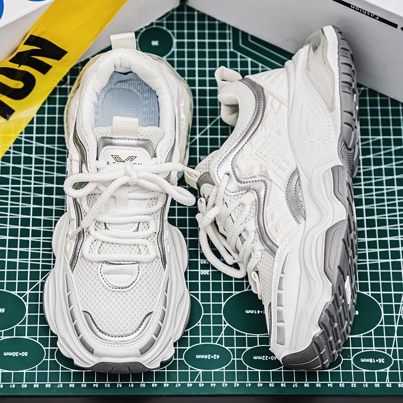 Daddy men 2024 autumn and winter new fashion ins thick sole increase casual sports shoes_voghion.com