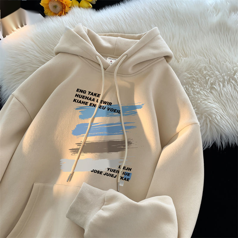 Sweat-shirt à capuche américain polyvalent grande taille pour hommes, nouvel article de printemps dans la marque tendance, ample et décontracté, imprimé graffiti