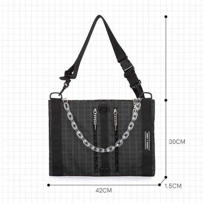 Kingsons Messenger Shoulder Crossbody Bag Waterproof Plaid Casual_voghion.com