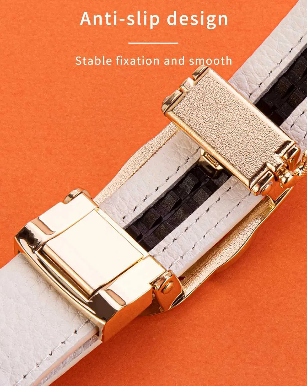 Gürtel Neuer Trend 2024 Markendesigner Hochwertiger Rindsledergürtel Damen Automatische Schnalle Q240401_voghion.com