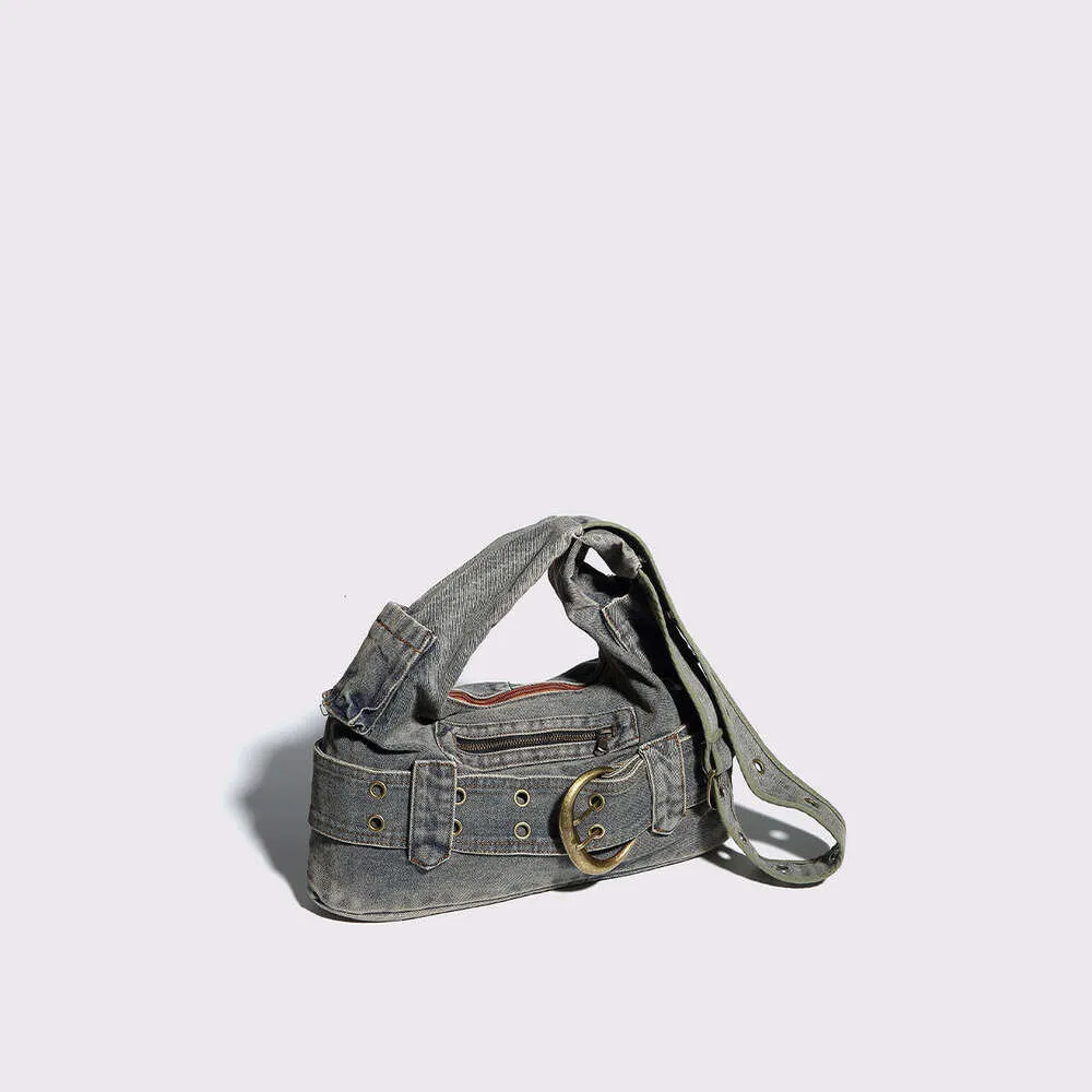 Bolsa de ombro feminina vintage jeans punk da moda, bolsa de mão grunge de rua Y2k, bolsa de mão retrô gótica casual para meninas, bolsas de axila_voghion.com