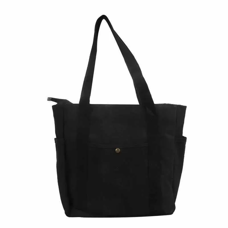 Borsa a tracolla in tela di grande capacità per il lavoro, per studenti, per vestiti e libri, in stile universitario, nuova Y241011_voghion.com