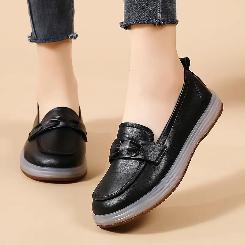 Damenschuhe Casual Single Schuhe Flache Mom Schuhe Loafers_voghion.com