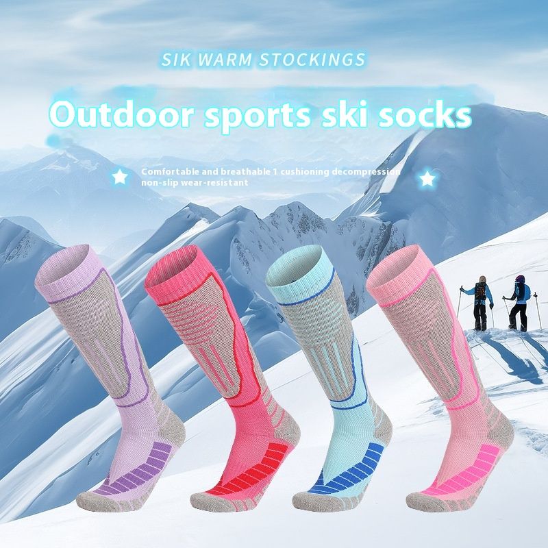 Nouveau Chaud et anti-dérapant professionnel femmes ski extérieur serviette fond épaissi haut baril Sport alpinisme_voghion.com