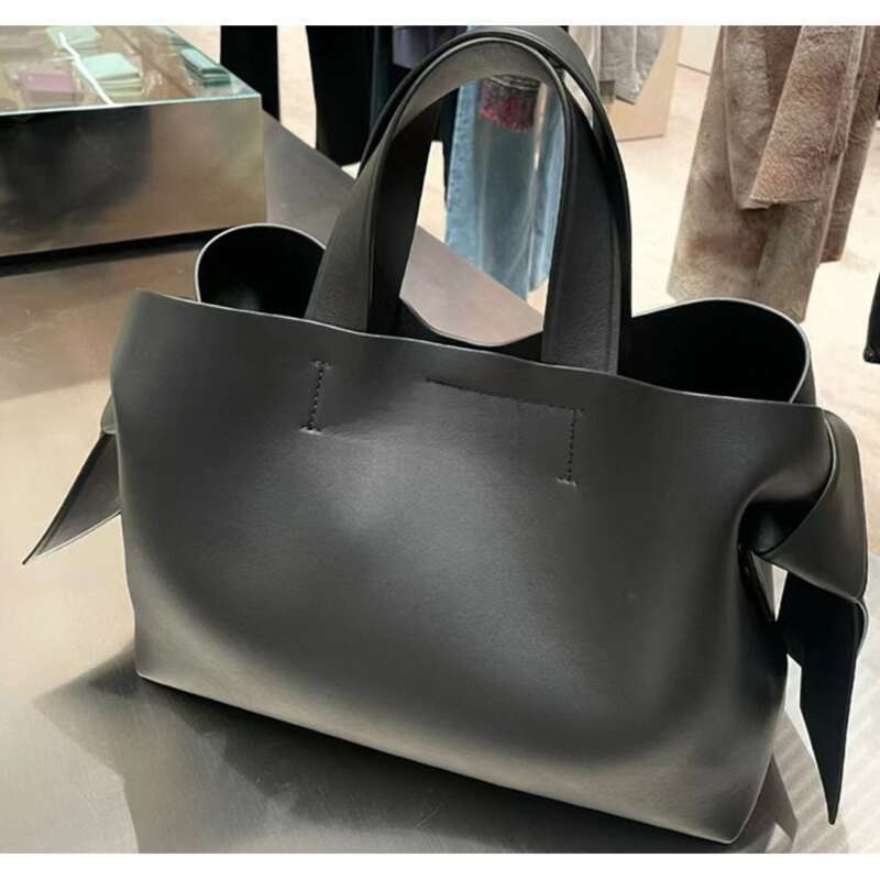Niche Bow Handbag New Simple Fashion Leather Casual Commuting Single Bag Women's Bags_voghion.com