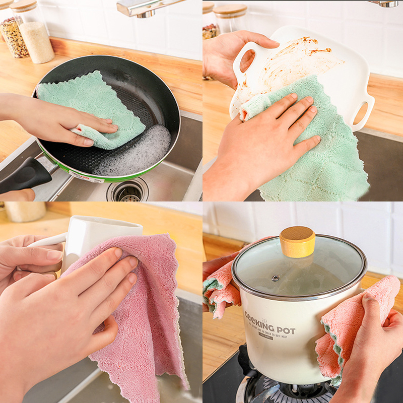 4 st superabsorberande mikrofiber disktrasa högeffektiv porslin hushållsrengöringsduk köksredskap prylar_voghion.com