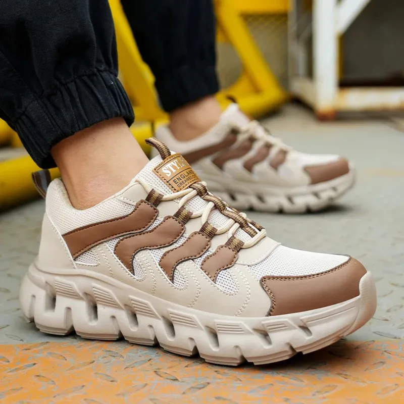 Sicherheitsschuhe für Herren und Damen, stoßfest, perforiert, atmungsaktiv, leicht, Arbeits- und Sportschuhe, nicht abnehmbar, Wanderstiefel, Größe 36–46_voghion.com