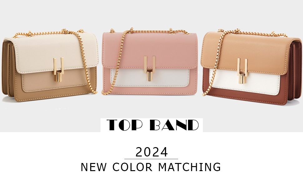 Borse a tracolla color block per donna Borse a tracolla in pelle Borse a tracolla firmate carine Borsa a tracolla di medie dimensioni_voghion.com