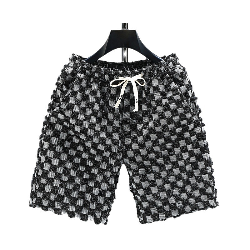 Neue modische, lässige Denim-Shorts für Männer im Sommer, Fettvergrößerung, lockere Außenkleidung, modische Capris für junge Paare_voghion.com