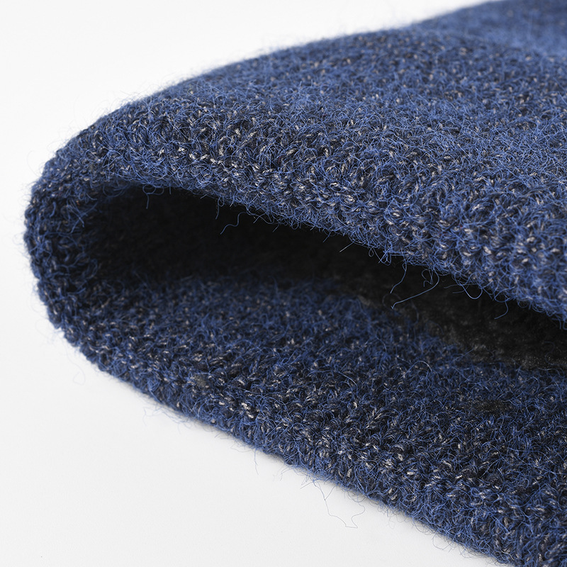Fleece-verdickte warme kalte Mütze Herren Farblich passende Ohrenschützer Verdickter großer Kopfumfang Herbst- und Winterwoll-Strickmütze Damen_voghion.com