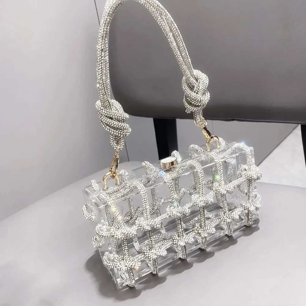 Strass-Abendtaschen aus Silberkristall, handgefertigt für Damen, Geldbörsen und Handtaschen, Designer-Banketttasche_voghion.com