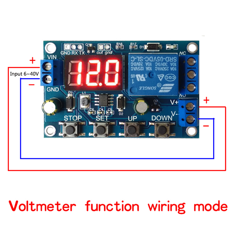 Interruptor de control del cargador de batería de 6-40 V CC, placa de protección contra sobretensión y subtensión, controlador de desconexión de apagado automático_voghion.com
